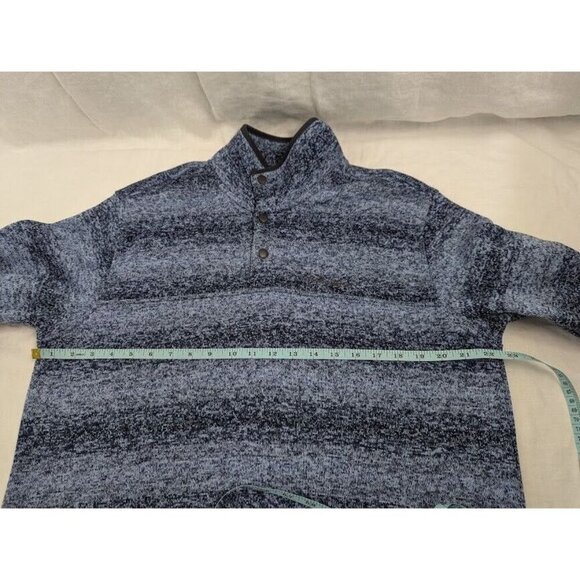 Eddie Bauer Men's Large Radiator Fleece Mock Neck Snap Pullover Blue G13 - Picture 7 of 9